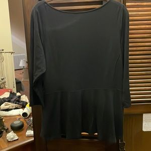J.Jill black rayon 3/4 sleeve top